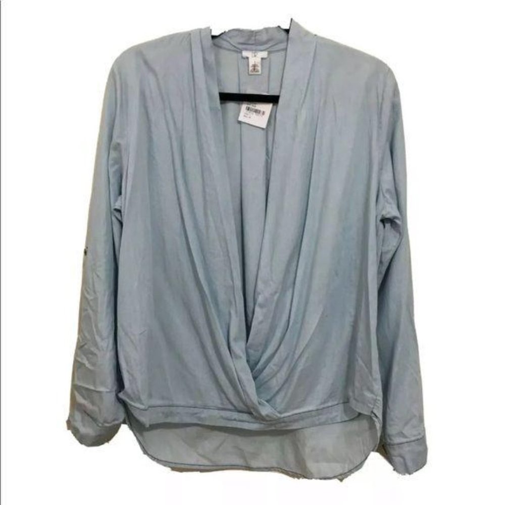 BP drape front light wash chambray AT18